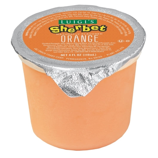 Luigi Orange Sherbet Cups 4 Fluid Ounce - 96 Per Case.