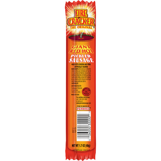 Penrose Pickled Sausage Firecracker Giant 1.7 Ounce Size - 90 Per Case.