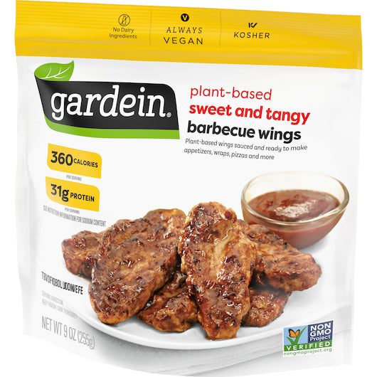 Gardein Sweet And Tangy BBQ Wings 9 Ounce Size - 8 Per Case.