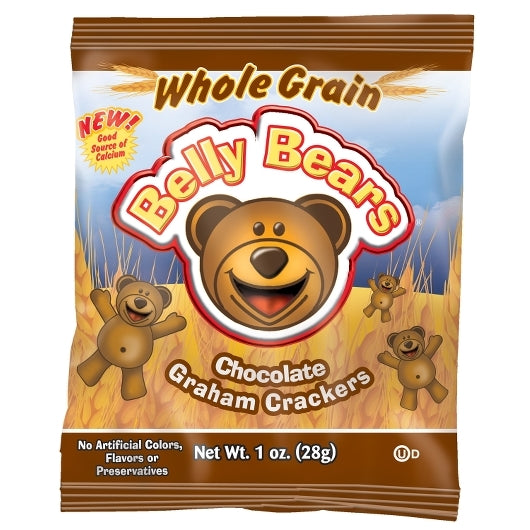 Readi-Bake 51% Whole Grain Chocolate Belly Bears 1 Ounce Size - 200 Per Case.