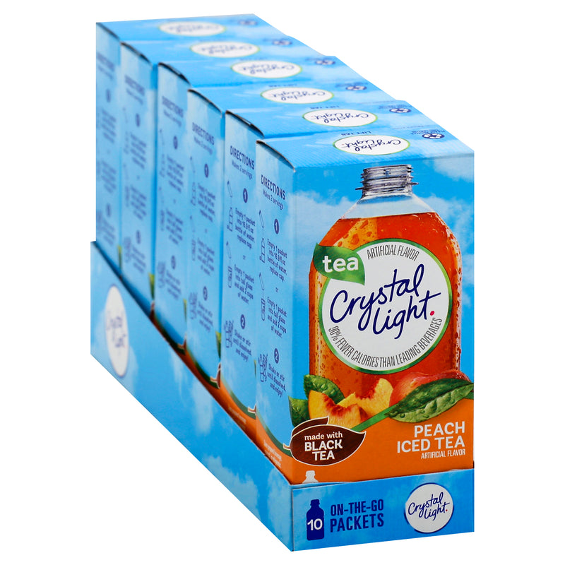 Crystal Light Beverage On The Go Peach Tea 0.07 Ounce Size - 120 Per Case.