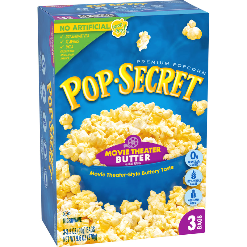 Movie Theater Butter Popcorn 9.6 Ounce Size - 6 Per Case.