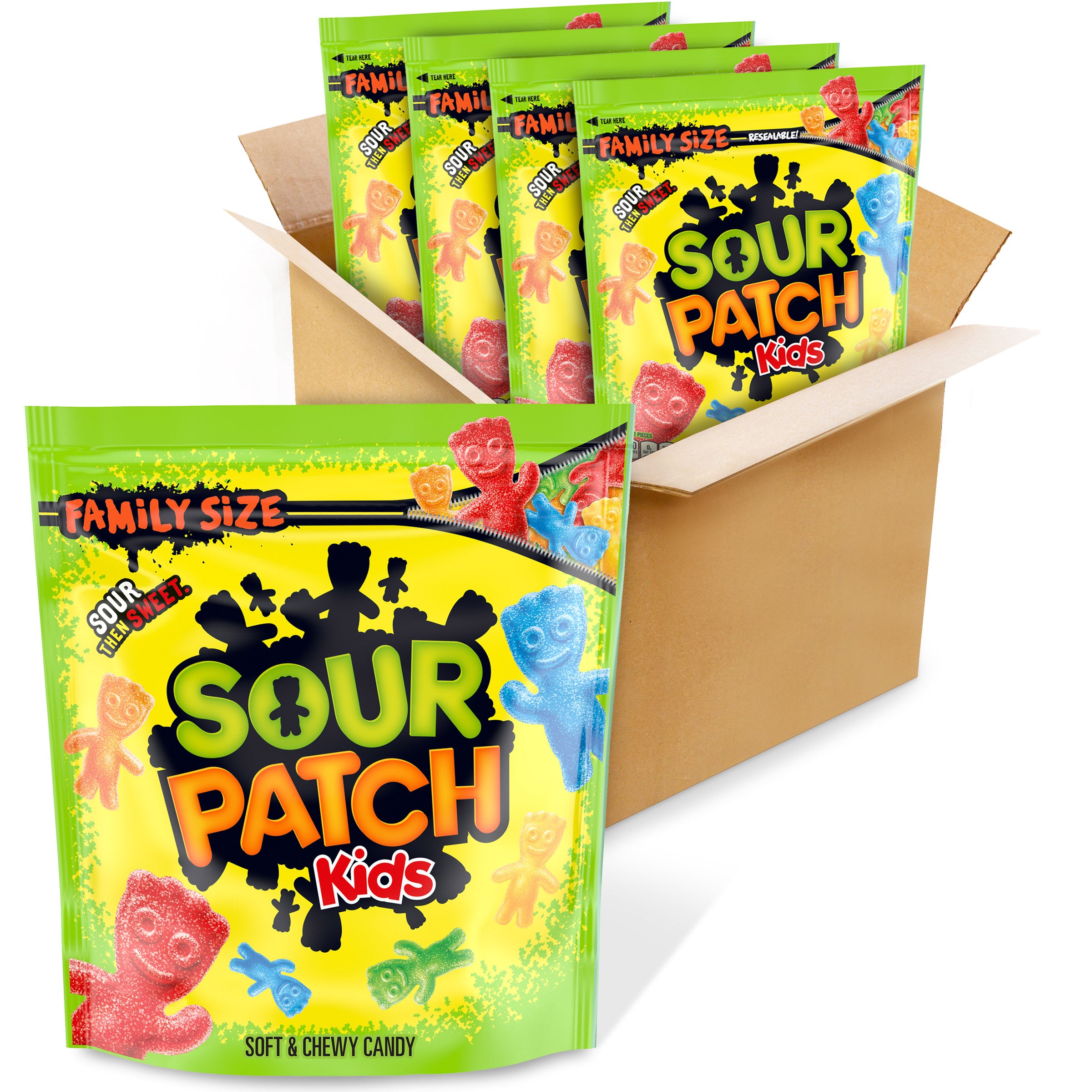 Sour Patch Kids Soft Candy Kids Assorted Pound 1.8 Pound Each - 4 Per Case.