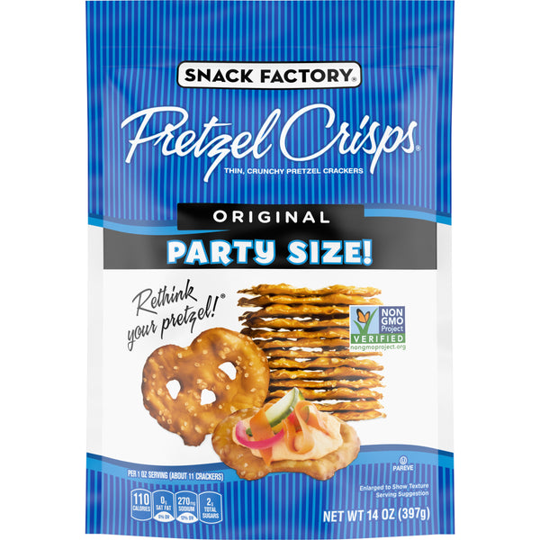 Pretzel Crisps Original 14 Ounce Size - 12 Per Case.