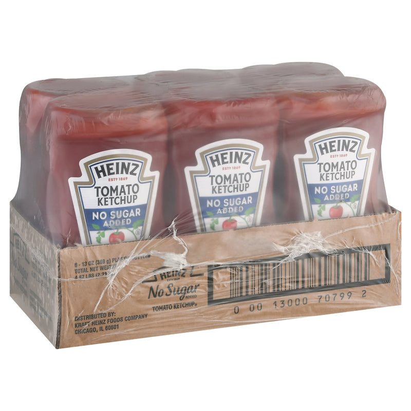 Heinz No Sugar Added Ketchup, 13 Ounce Size - 6 Per Case.