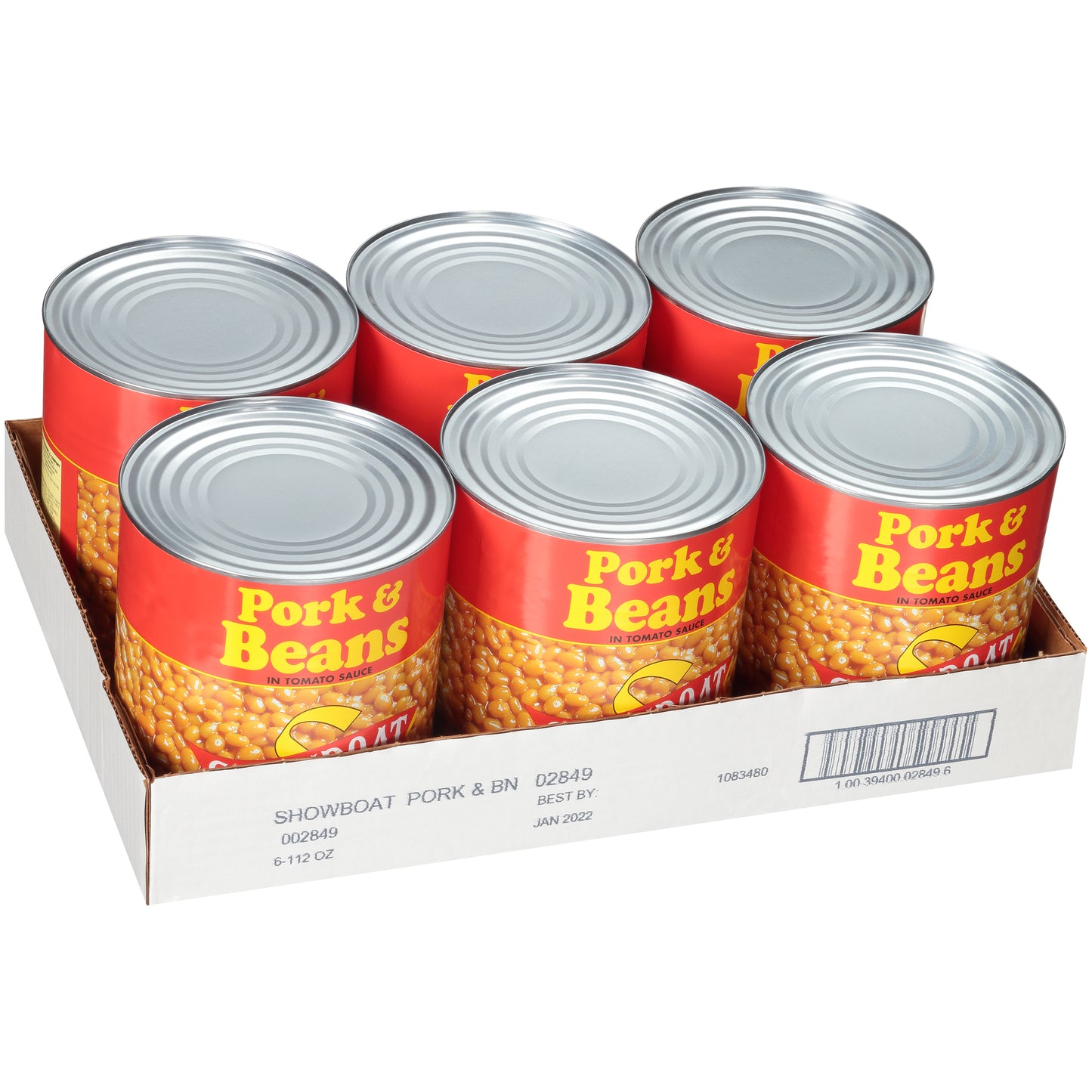 Showboat Pork & Beans 112 Ounce Size - 6 Per Case.