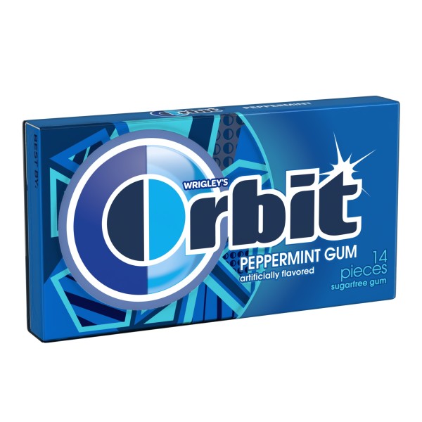 Orbit Gum Peppermint Per 14 Piece - 144 Per Case.