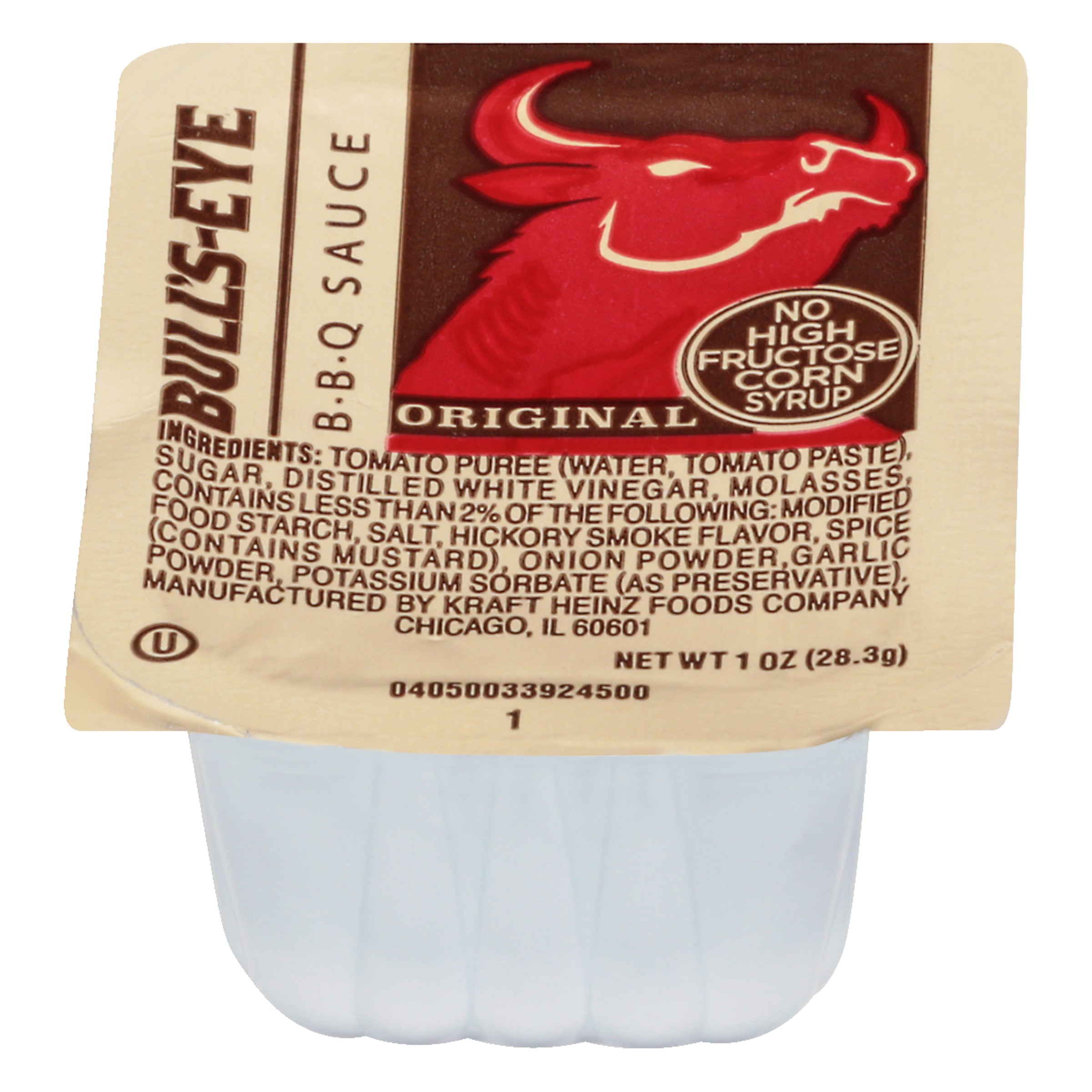 Bull's Eye Original BBQ Sauce 1 Ounce Cups - 100 Per Case.