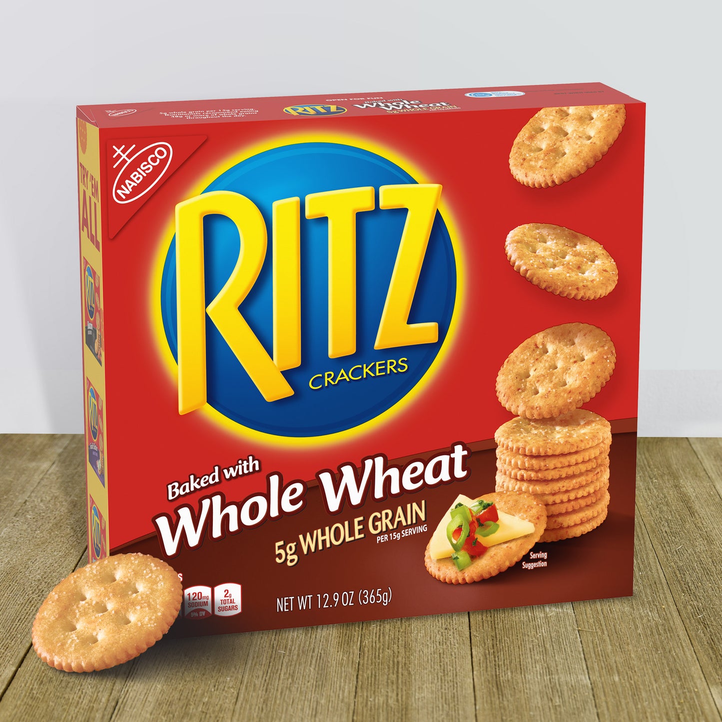 Ritz Crackers Whole Wheat 12.9 Ounce Size - 12 Per Case.