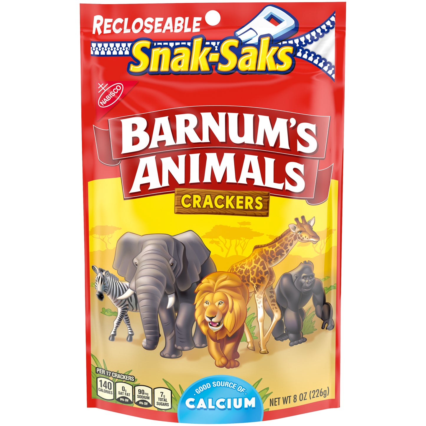 Barnums Lunchbox Crackers Snak Saks Z 8 Ounce Size - 12 Per Case.