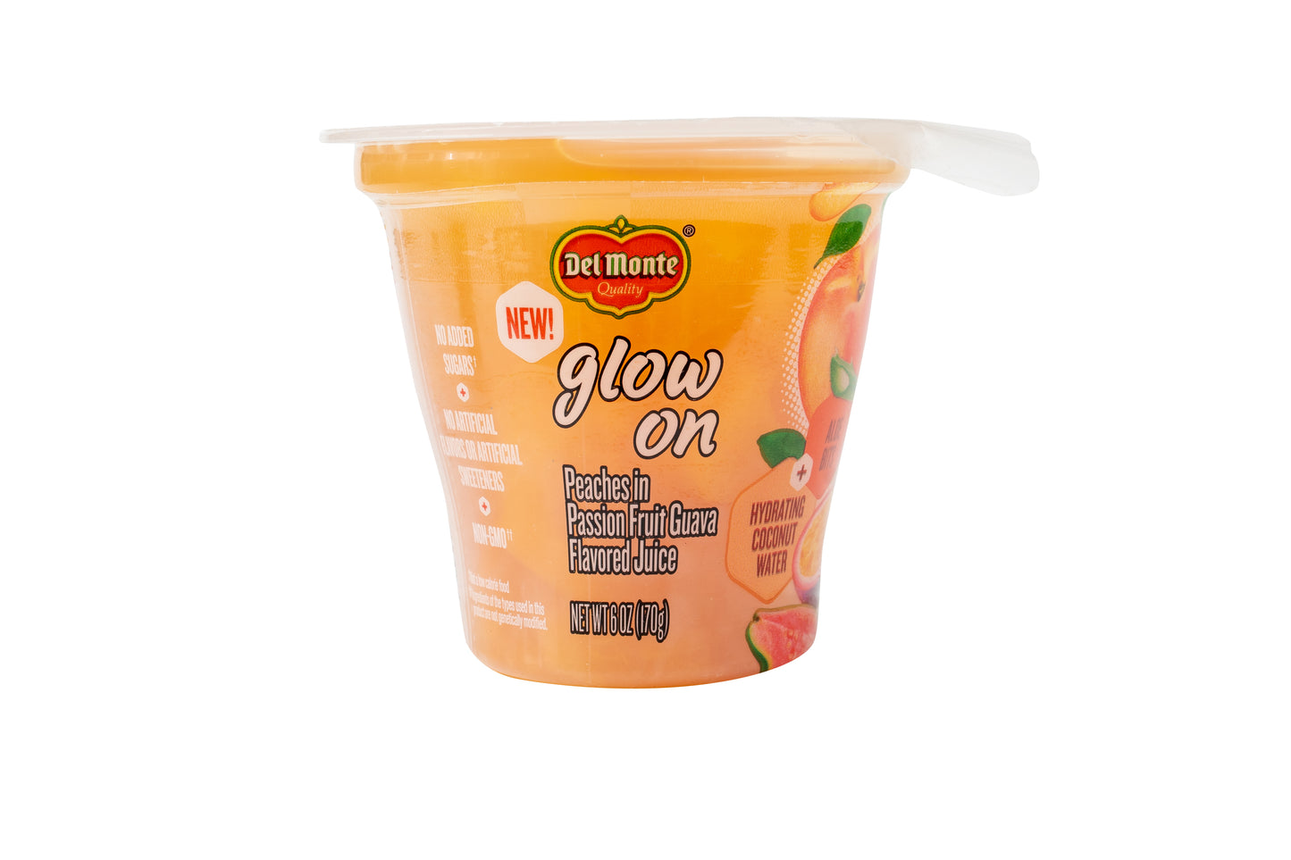 Del Monte® Glow On Peaches In Passionfruitguava Flavored Juice Cup 6 Ounce Size - 6 Per Case.