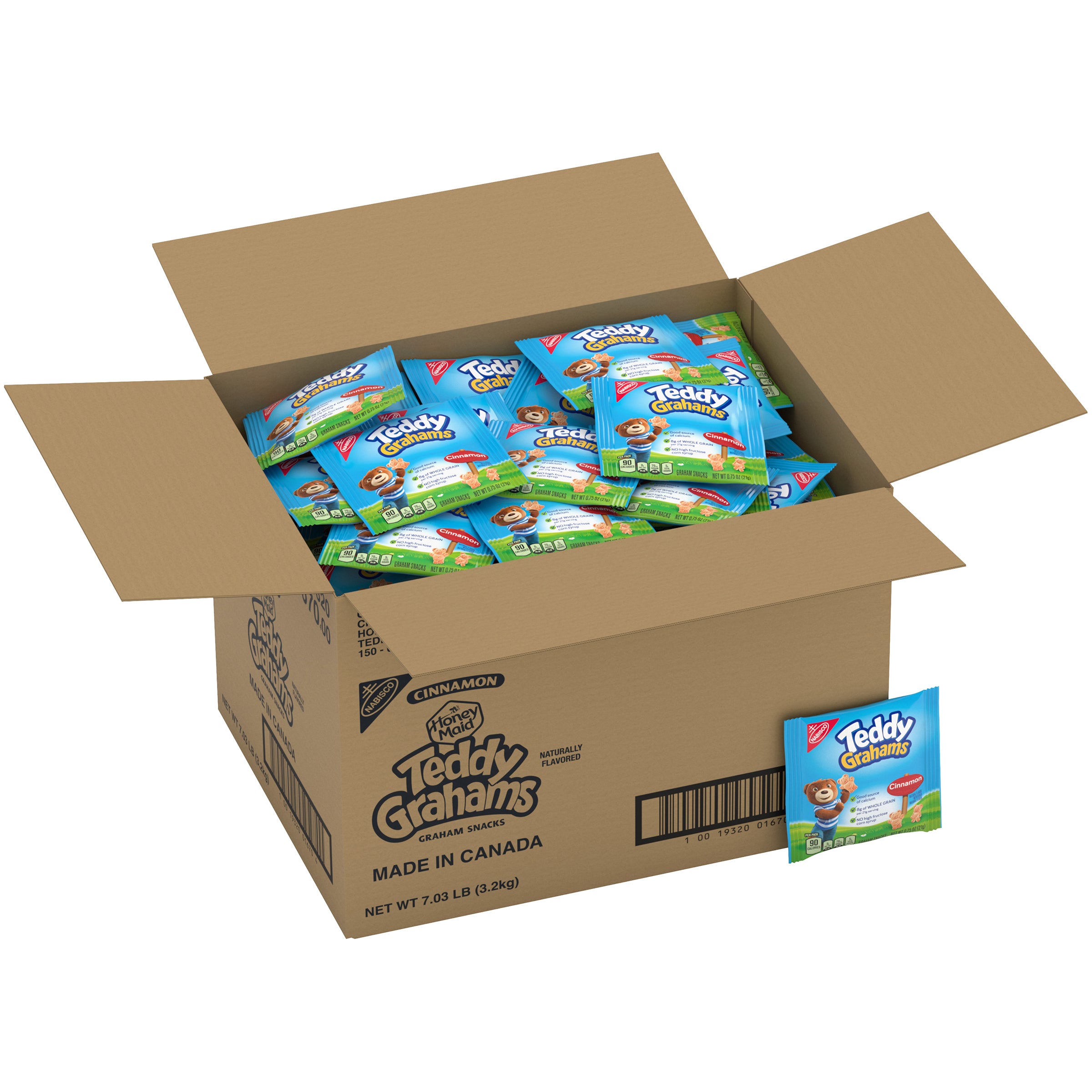 Teddy Grahams Cinnamon 0.75 Ounce Size - 150 Per Case.