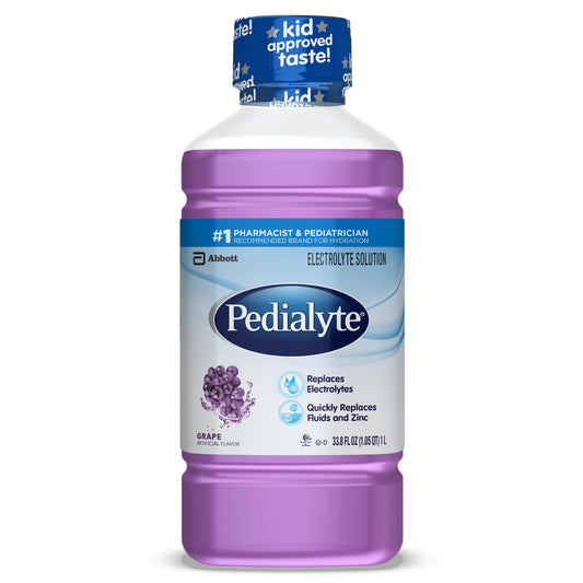 Pedialyte Grape Bottle 1.05 Qt - 8 Per Case.