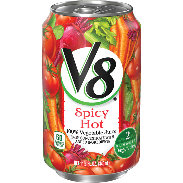 V8 Juice Spicy Hot 11.5 Fluid Ounce - 24 Per Case.