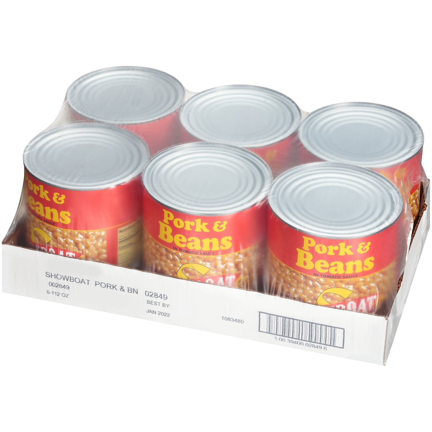 Showboat Pork & Beans 112 Ounce Size - 6 Per Case.