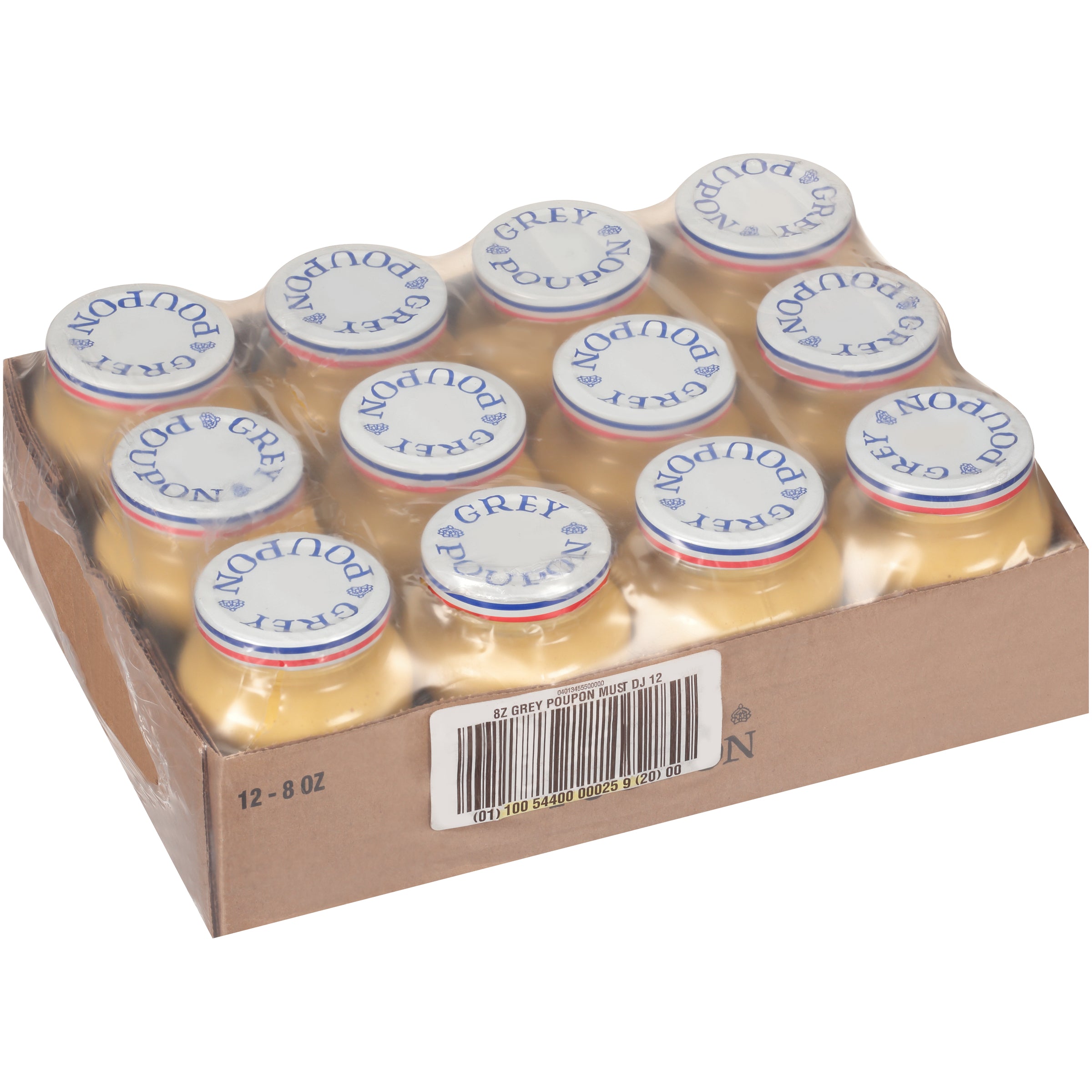 GREY POUPON Dijon Mustard 8 Ounce Jars 12