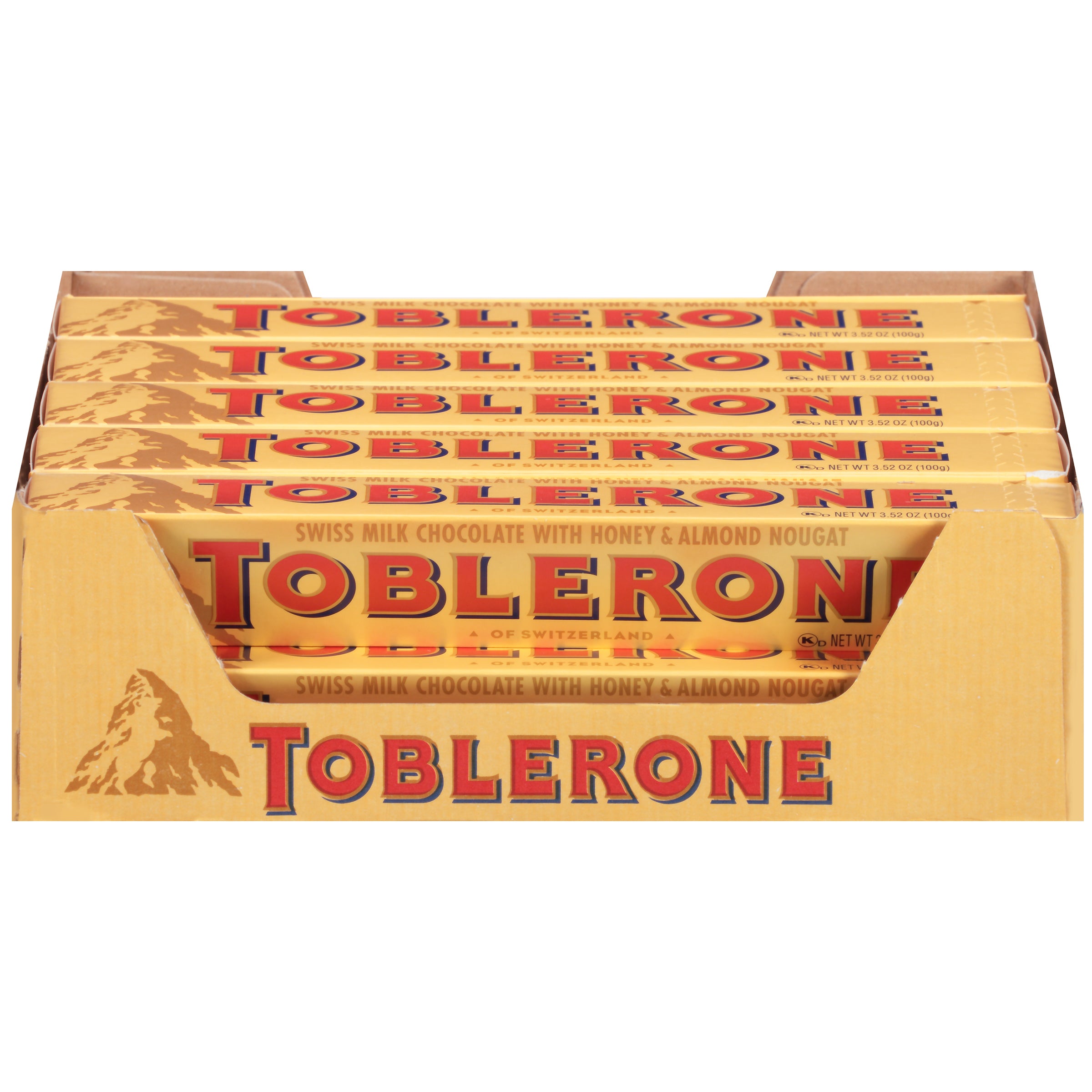 Toblerone Chocolate Bar Milk Chocolate Z 3.52 Ounce Size - 80 Per Case.
