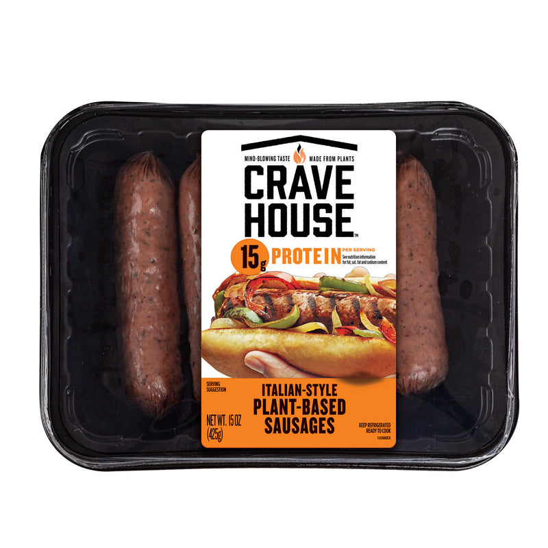 Crave House Plant Based Italian Style Sausage, 15 Ounces, 4 per case