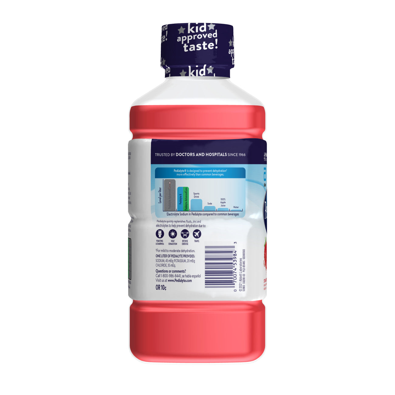 Pedialyte Strawberry Bottle 33.8 Fluid Ounce - 8 Per Case.