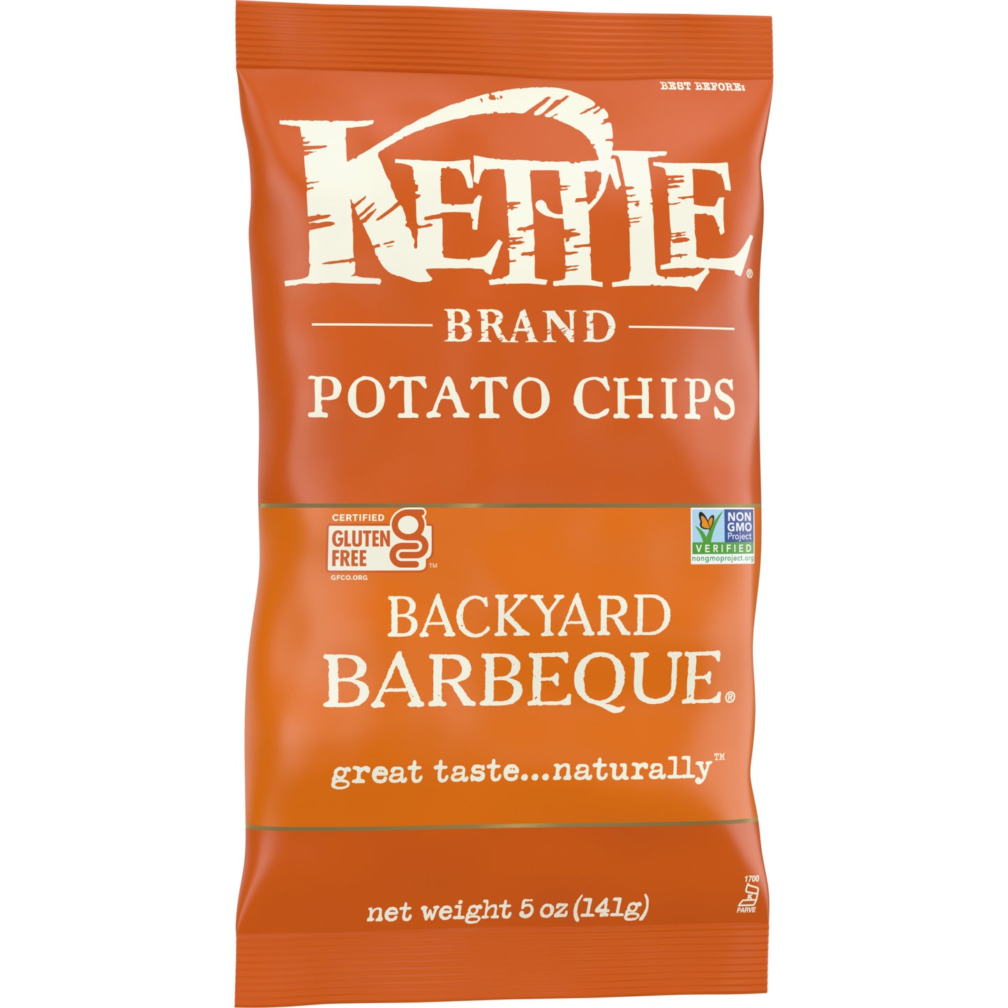 Kettle Brand Potato Chips Backyard Barbequekettle Chips 5 Ounce Size - 8 Per Case.