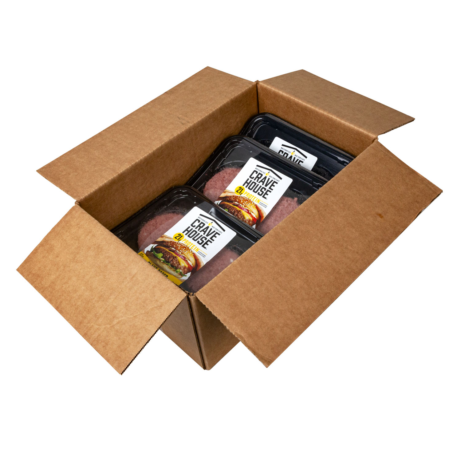 Crave House Plant Based Burger Patties 6-8 Ounce Vegan 6-8 Ounce