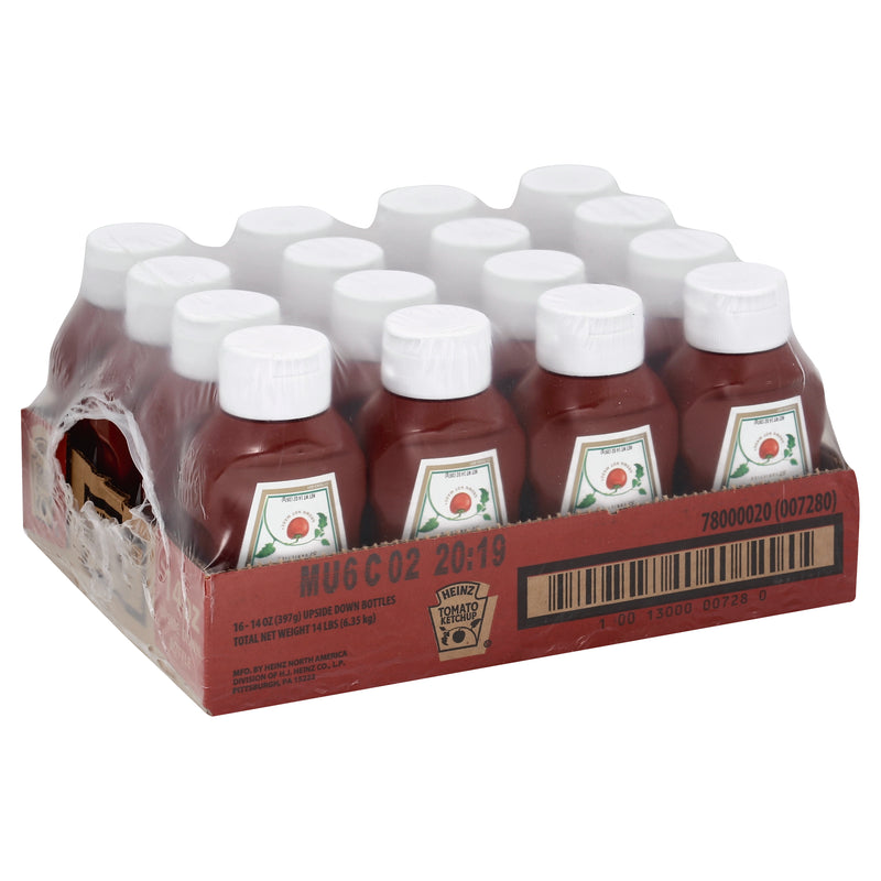 HEINZ Ketchup 14 Ounce FOREVER FULL Inverted Bottles 16)