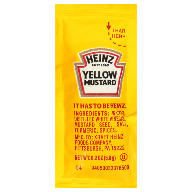 HEINZ Single Serve Mild Mustard 0.2 Ounce Packets 1000)