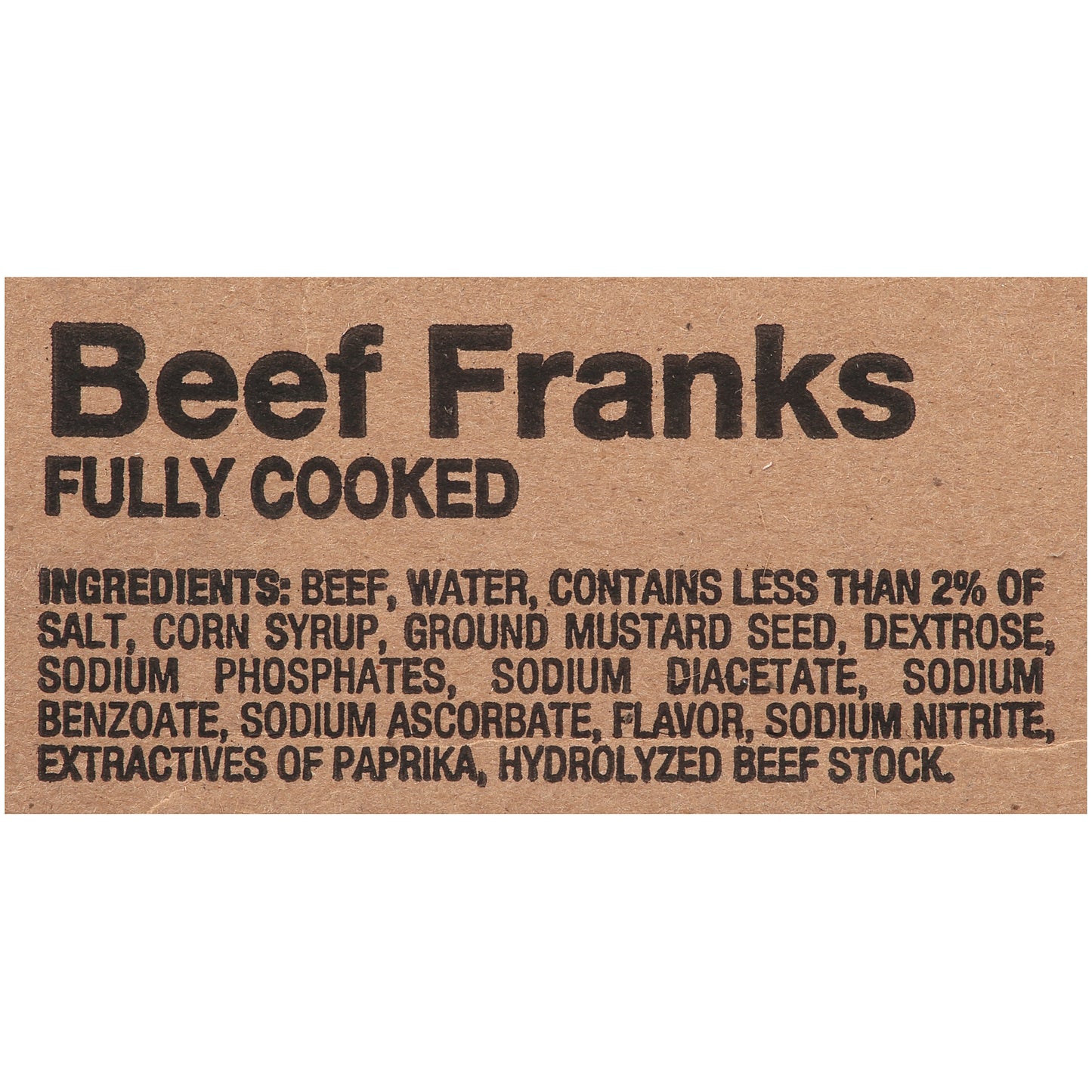 OSCAR MAYER Beef Frank (4:1 6.5" 10 lb. Case)