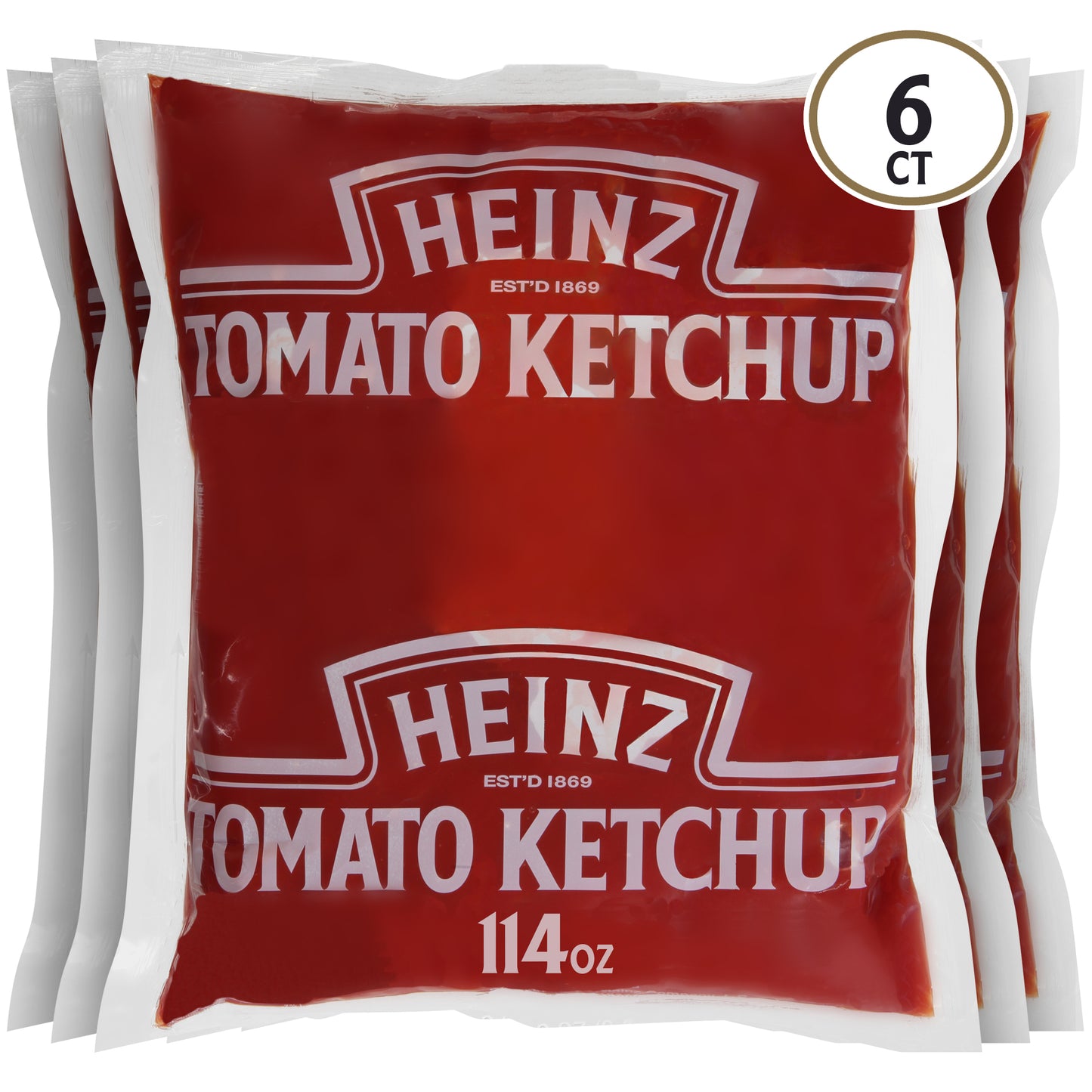 HEINZ Ketchup 114 Ounce Pouches 6 Per Case