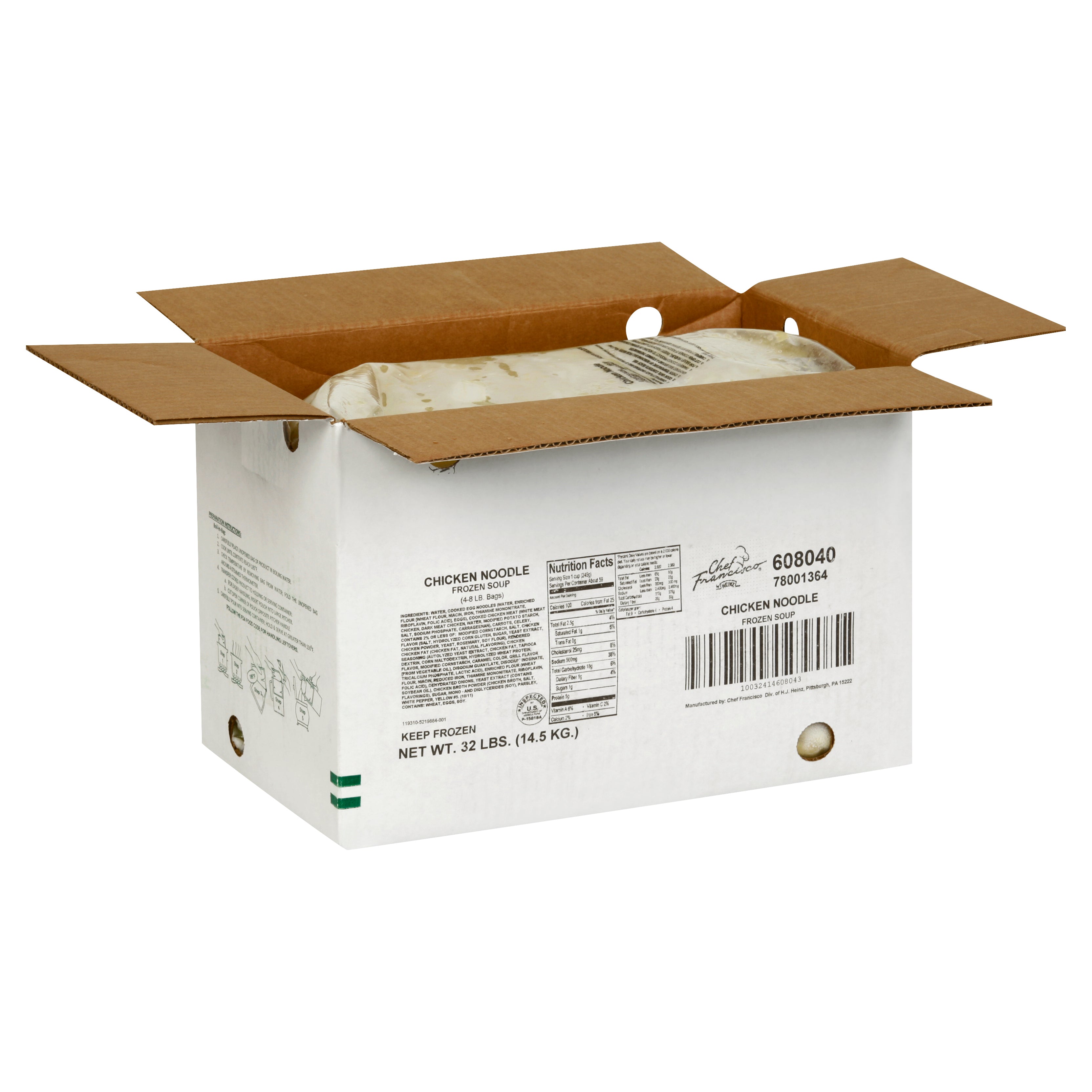 HEINZ CHEF FRANCISCO Chicken Noodle Soup 8 lb. Bag 4 Per Case