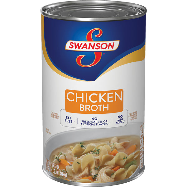 Swanson Soup Chicken Broth 49.5 Ounce Size - 12 Per Case.