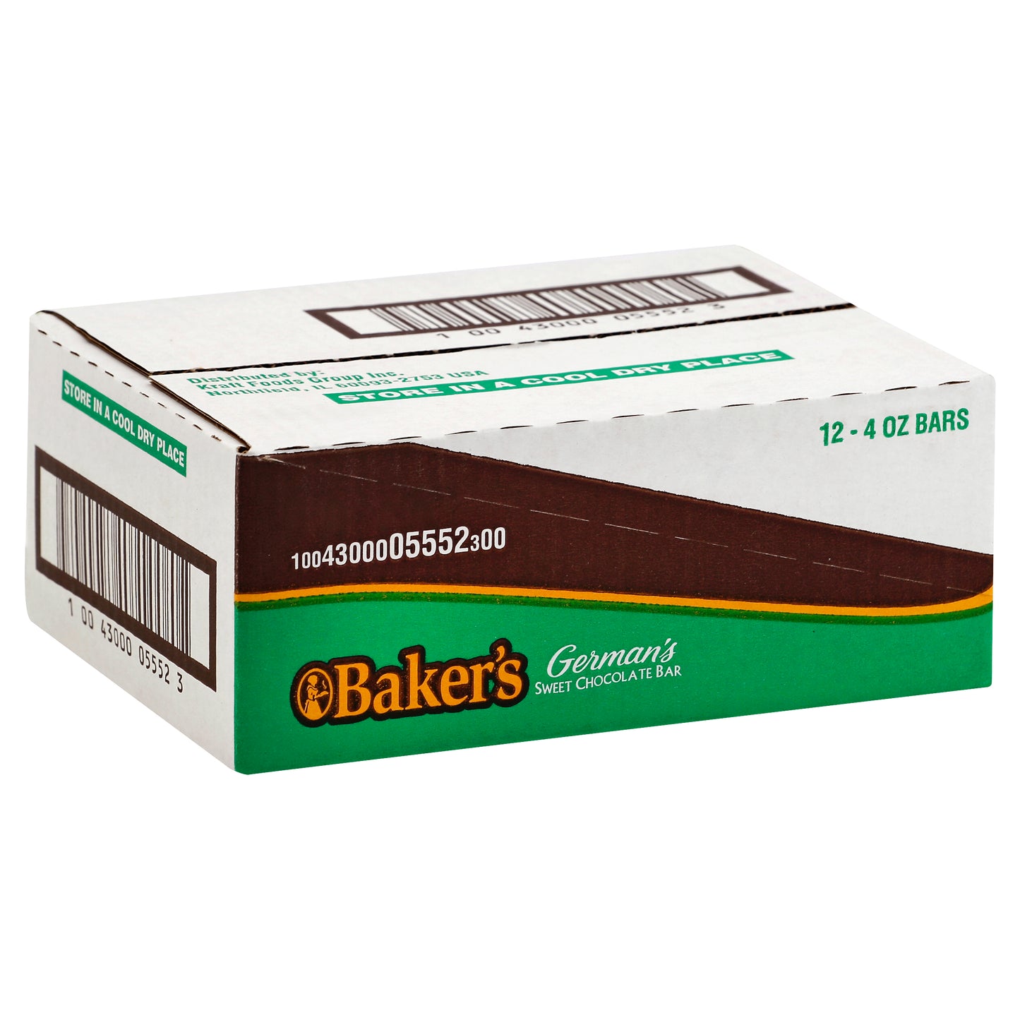 Baker's Baker Chocolate German, 4 Ounce Size - 12 Per Case.