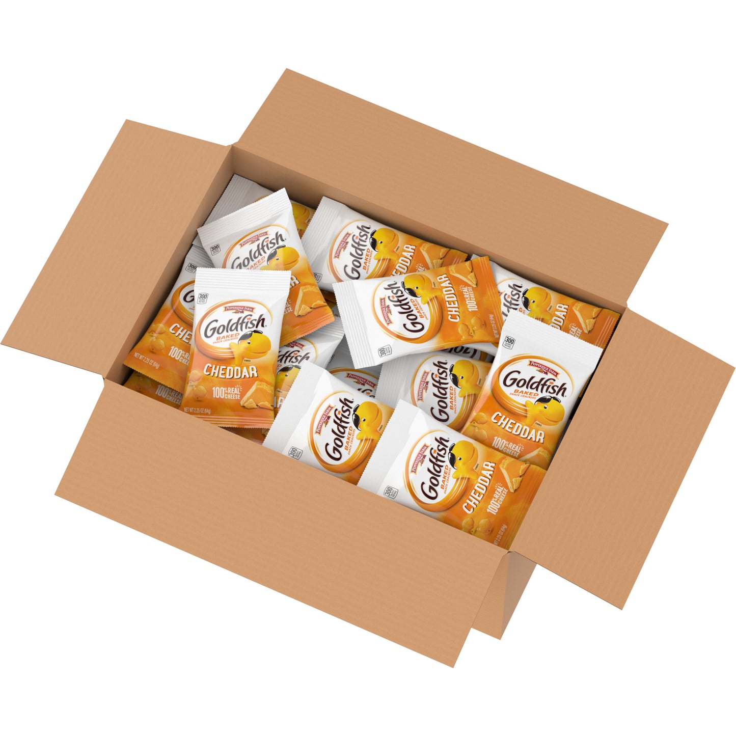 Pepperidge Farms Cracker Goldfish Cheddar 2.25 Ounce Size - 72 Per Case.