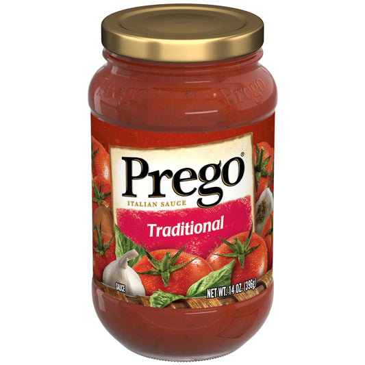 Prego Sauce Regular Spaghetti 14 Ounce Size - 12 Per Case.