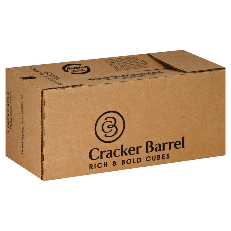 Cracker Barrel Snacking Cubes Cheddar Jack, 2 Ounce Size - 6 Per Case.