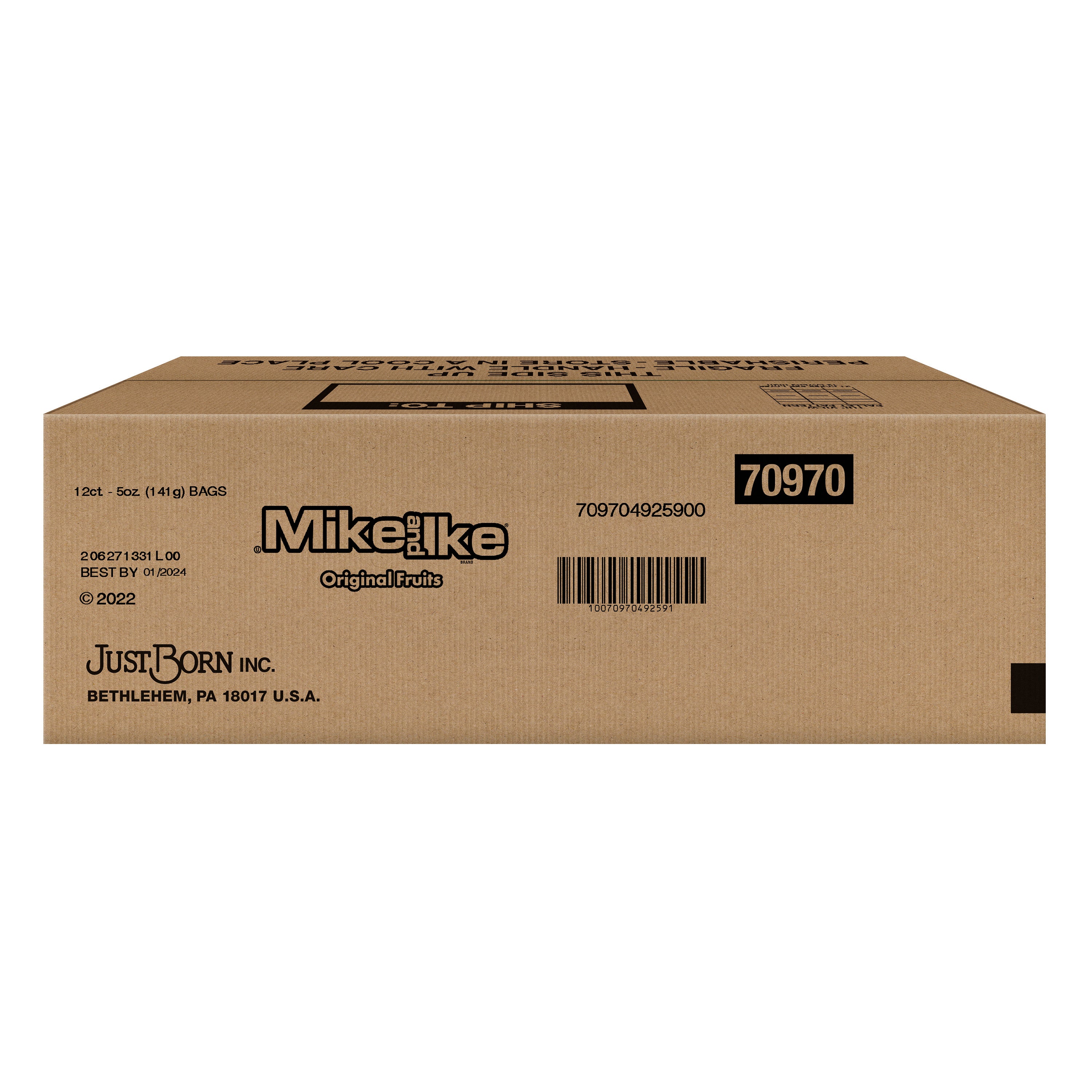 Mike And Ike® Peg Bag Original FruitsCase 5 Ounce Size - 12 Per Case.
