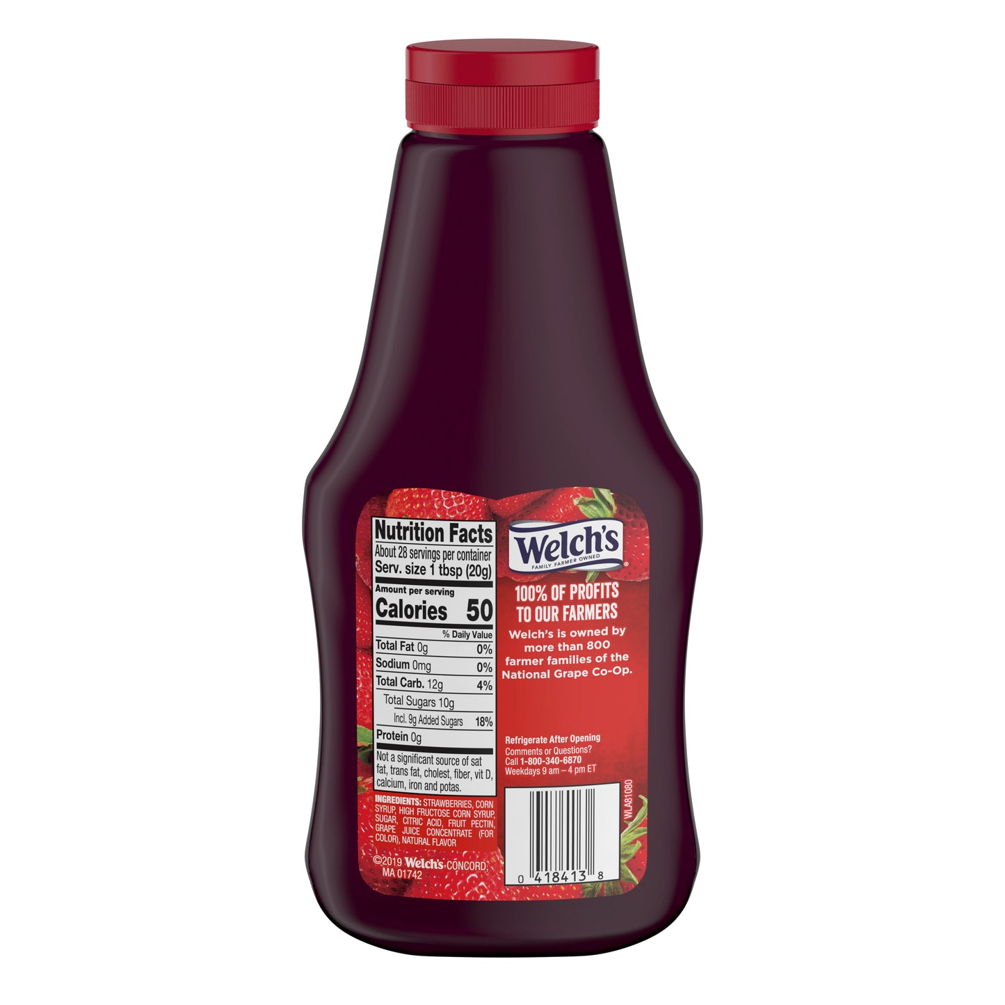 Spread Squeeze Strawberry 20 Ounce Size - 12 Per Case.