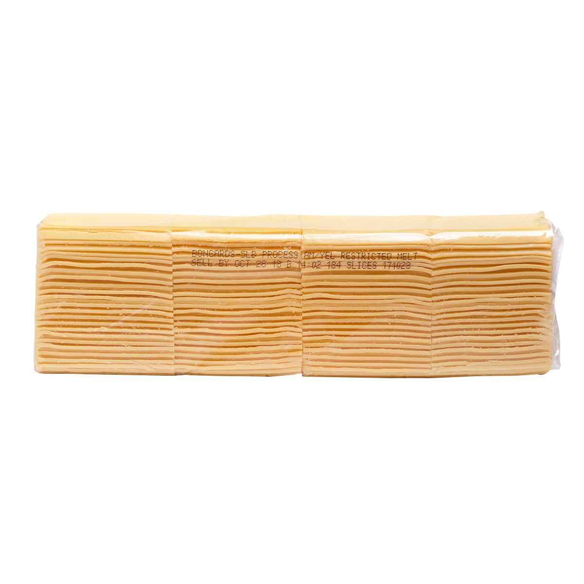 Bongards Yellow Restricted Melt Processed American Cheese Pullman Sliced 1 Each - 4 Per Case.