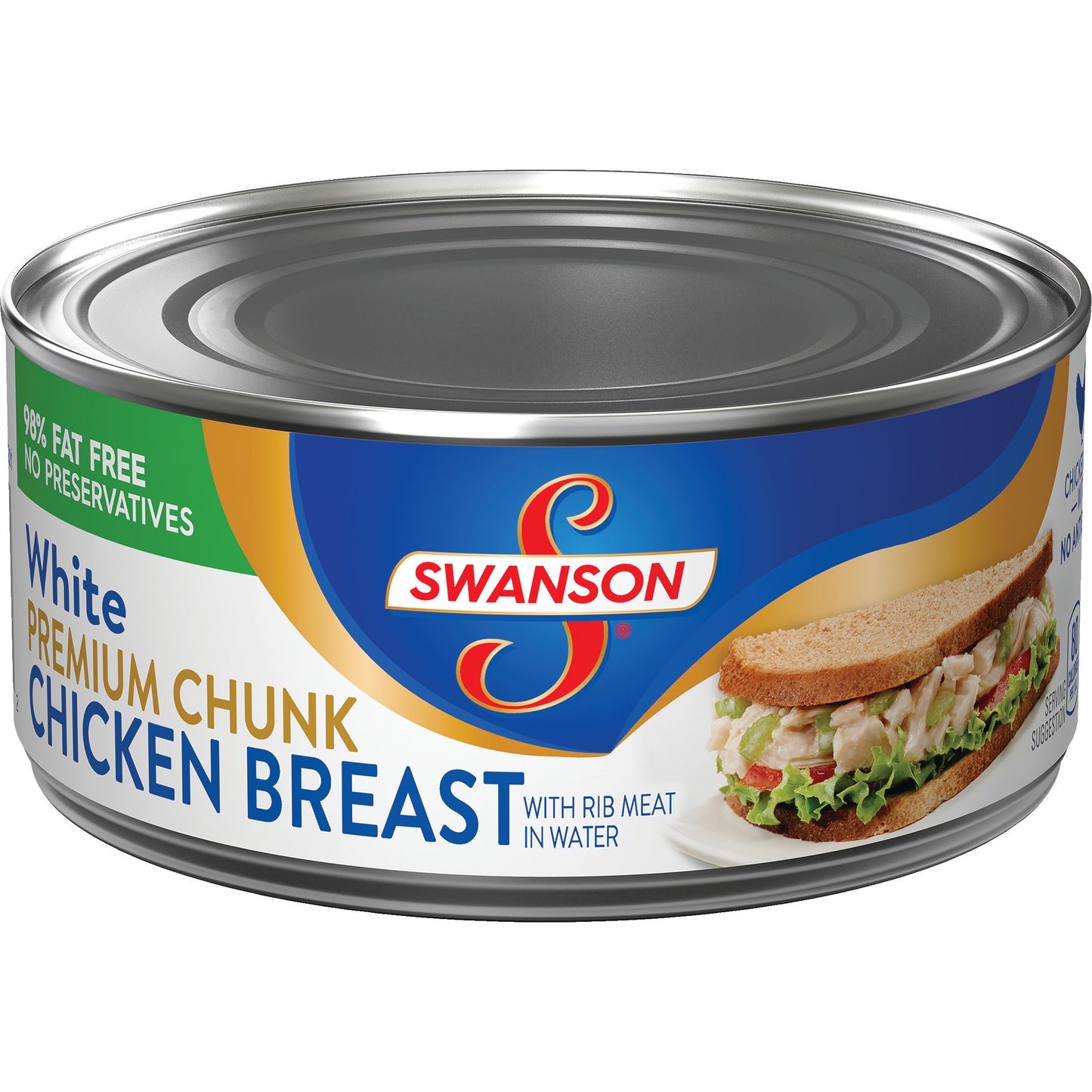 Swanson Chicken Premium White 9.75 Ounce Size - 12 Per Case.