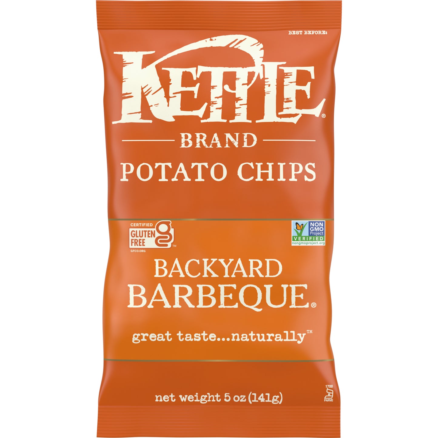 Kettle Brand Potato Chips Backyard Barbequekettle Chips 5 Ounce Size - 15 Per Case.