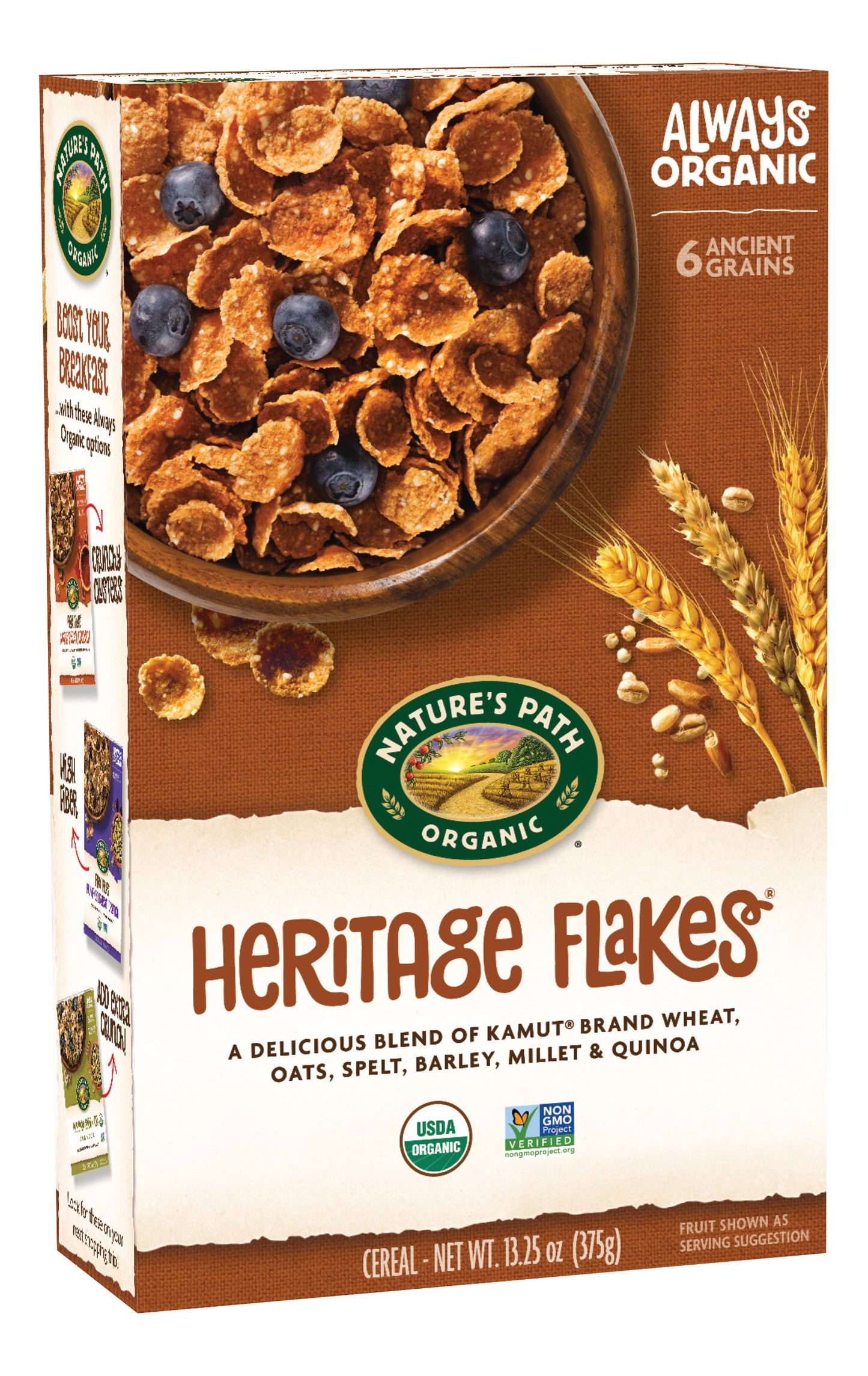 Nature's Path Heritage Flakes Cereal 13.25 Ounce Size - 12 Per Case.