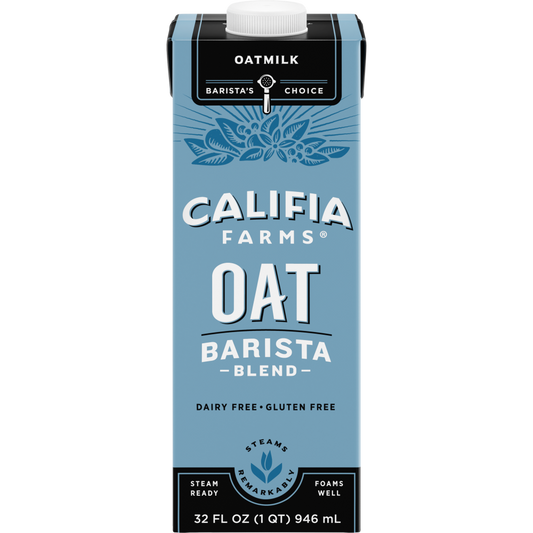 Califia Farms Oat Barista Blend Oat Milk 32 Fluid Ounce - 6 Per Case.