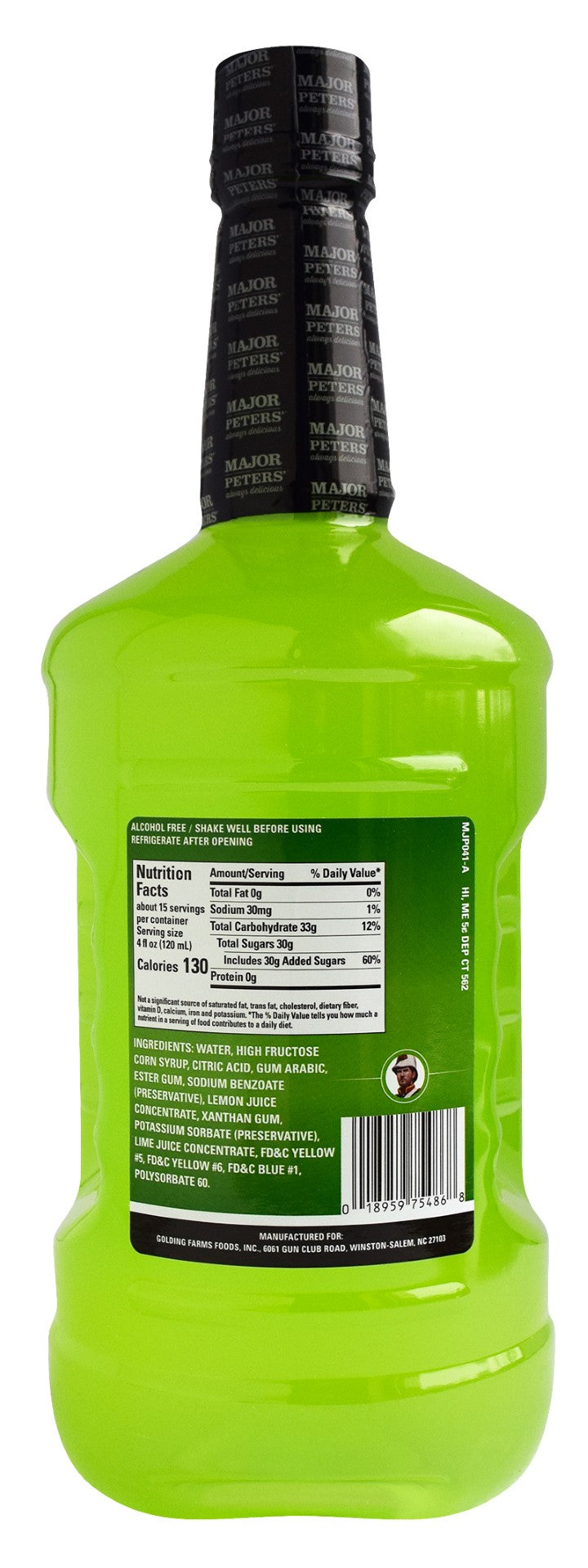 Major Peters Margarita Mix 1.75 Liter - 6 Per Case.