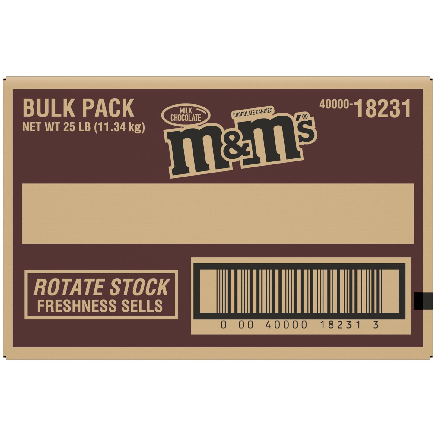 M&m's Milk Chocolate Candies Bulk 25 Pound Each - 1 Per Case.