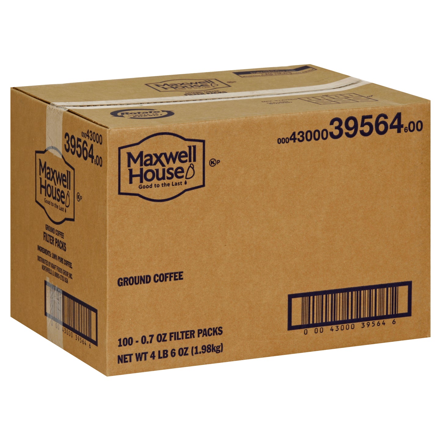 Maxwell House Ground Coffee Filter Packs 100 Case Pack