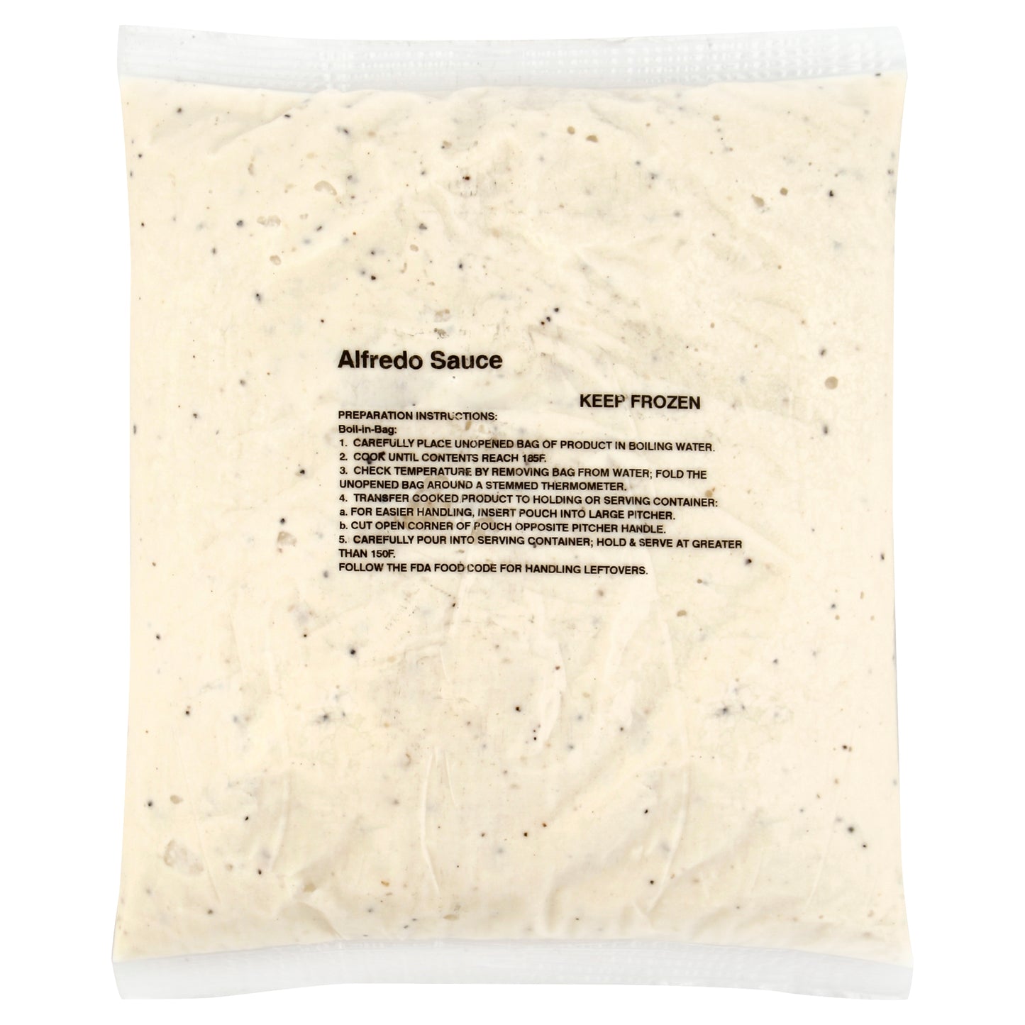 QUALITY CHEF Alfredo Sauce 4 lb. Frozen Bag 6 Per Case