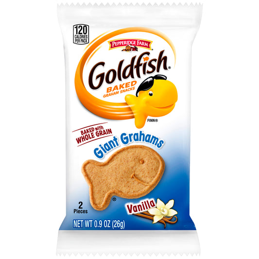 Pepperidge Farms Goldfish Giant Vanilla Graham 0.9 Ounce Size - 300 Per Case.