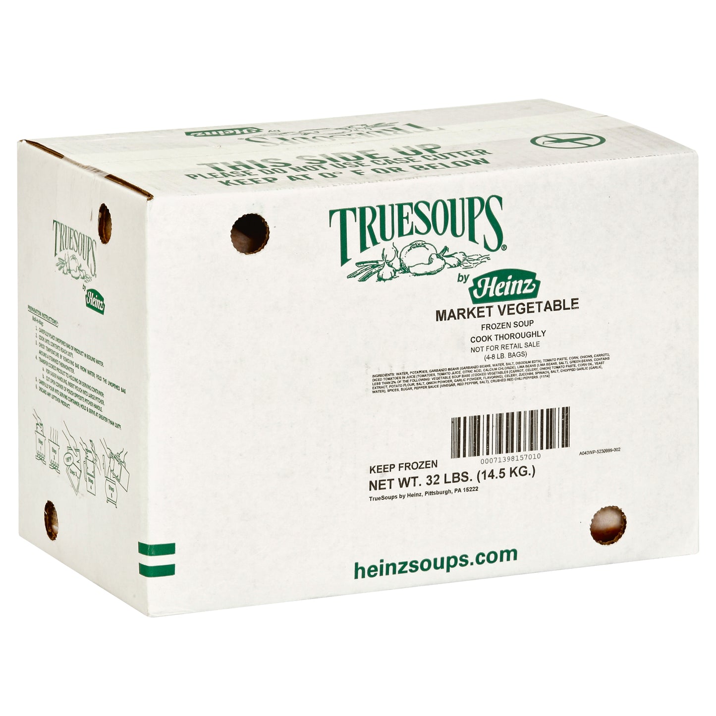 HEINZ TRUESOUPS Market Vegetable Soup 8 lb. Bag 4 Per Case