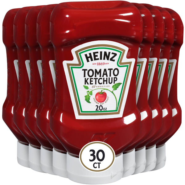 HEINZ Ketchup 20 Ounce FOREVER FULL Inverted Bottles 30)