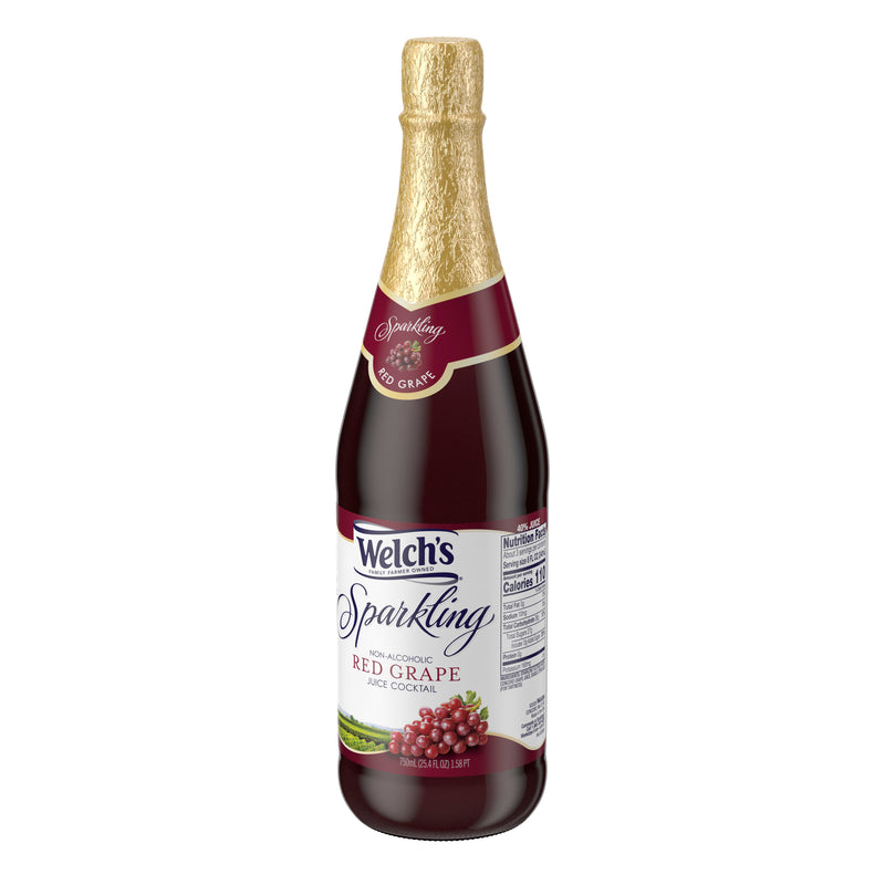 Welch's Sparkling Juice Cocktail Red Grape 25.4 Fluid Ounce - 12 Per Case.